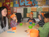 Mamma komt een dagje helpen in de klas